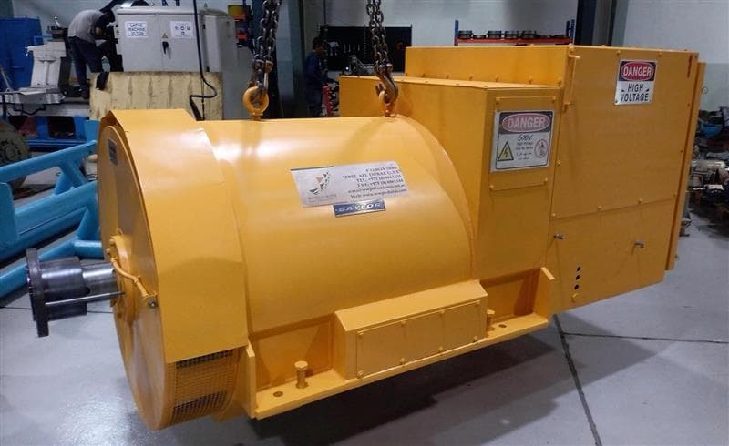 Rental generator alternator in the workshop