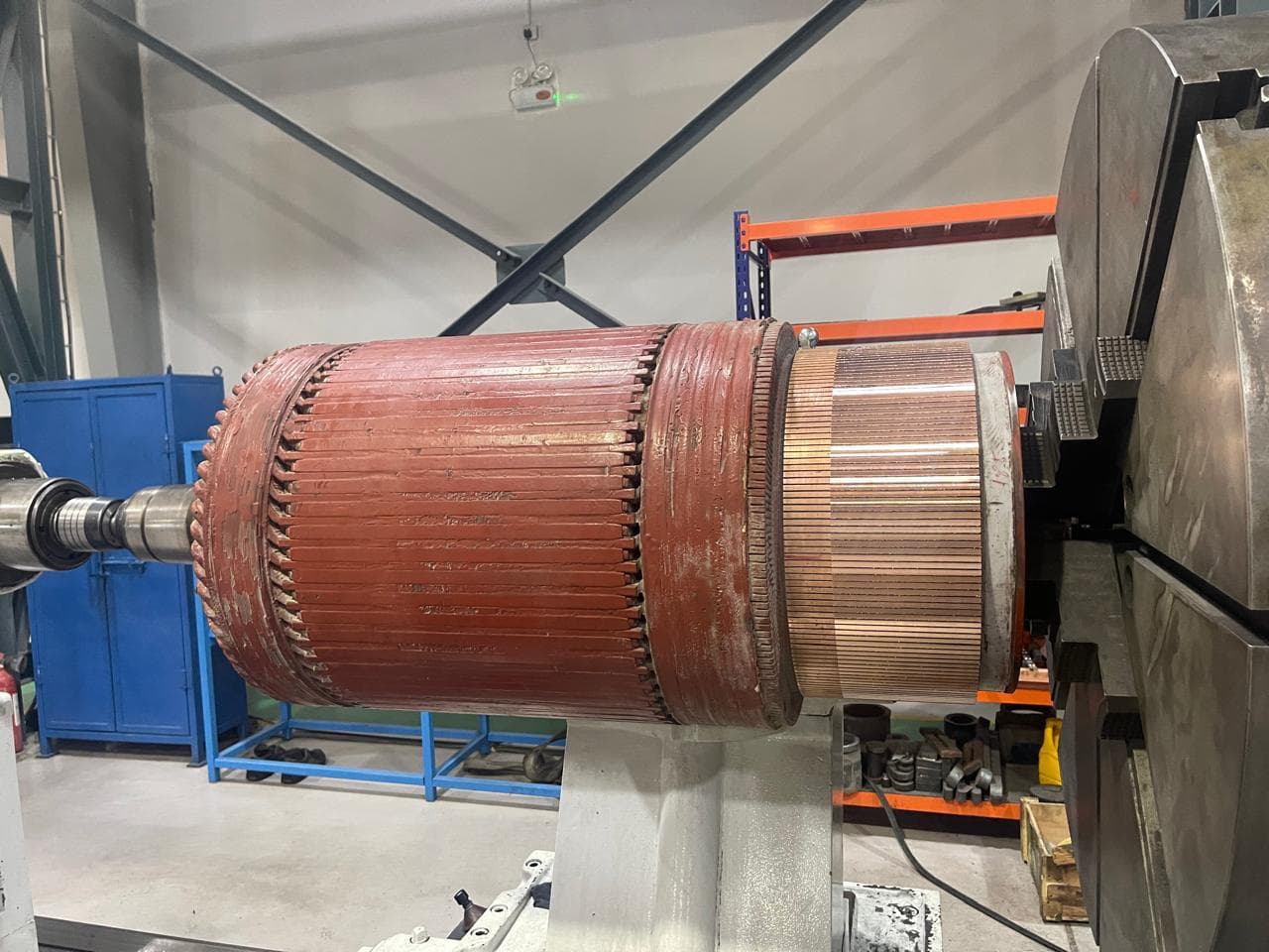 Rotor being machined